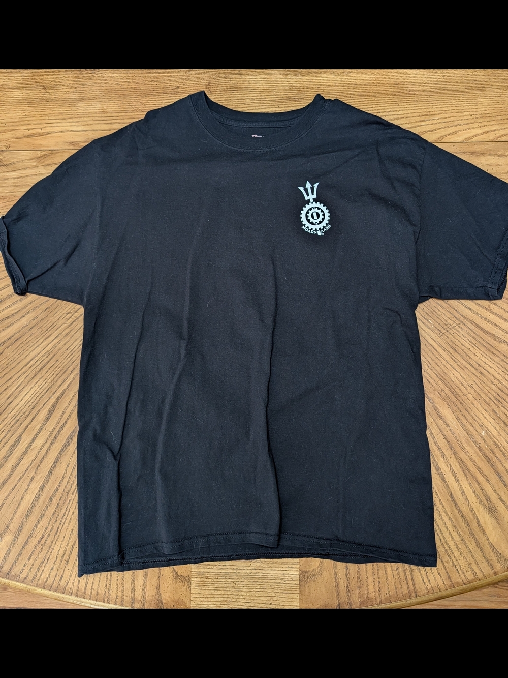 Hanes Black Short Sleeve Tee with White Molon Labe Logo